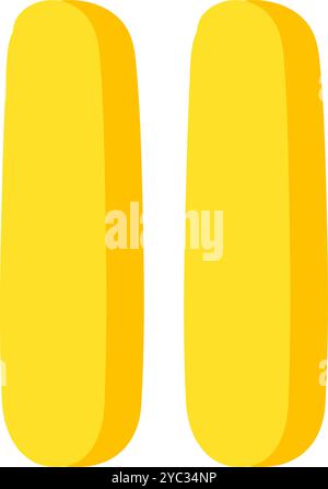 A vibrant vector illustration of pause symbol of media control in joyful cartoon style. A lively music festival or celebration with joyous atmosphere. Stock Vector