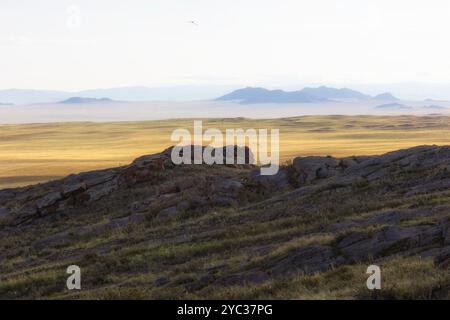 Nature of Eastern Siberia. Ubsunur basin. Republic of Tuva. Russia Stock Photo