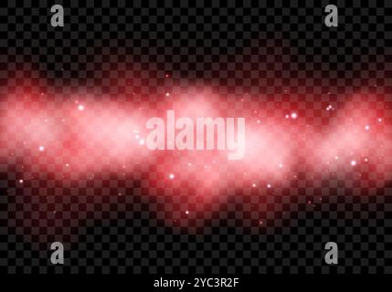 Magic red smoke, clouds. Texture with light effect Stock Vector