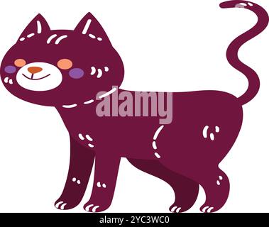 The Charm of Red Cats: A Vector Illustration Exploration Stock Vector