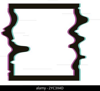 The Elegance of Wavy Line Frames in Graphic Design Stock Vector