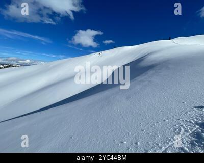 Winter hiking on Cvrsnica mountain, Bosnia Stock Photo