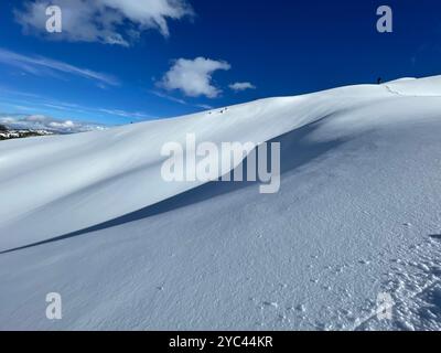 Winter hiking on Cvrsnica mountain, Bosnia Stock Photo