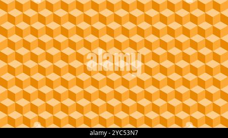 abstract background geometric cube seamless pattern, with winter color Stock Vector