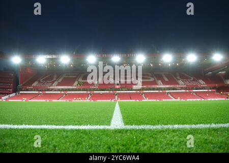 Nottingham, UK. 21st Oct, 2024. Nottingham, England - October 21: the Brian Clough Stand prior to kick off during the Premier League 2024/25 League match between Nottingham Forest FC and Crystal Palace FC at City ground on October 21, 2024 in Nottingham, England. (Paul Bonser/SPP) (Paul Bonser/SPP) Credit: SPP Sport Press Photo. /Alamy Live News Stock Photo