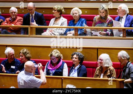 UTRECHT, The Netherlands, 2024-10-21 20:15:34 UTRECHT, 21-10-2024, TivoliVredenburgQueen Maxima and Princess Beatrix during the anniversary concert by Ton Koopman, founder of the Amsterdam Baroque Orchestra & Choir.PHOTO: NLBeeld/Patrick van Emst  Credit: NL Beeld / Patrick van Emst Credit: NL Beeld/Alamy Live News Stock Photo