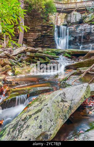 Elakala Falls of Shays Run in the Blackwater Falls State Park. West Virginia. USA Stock Photo