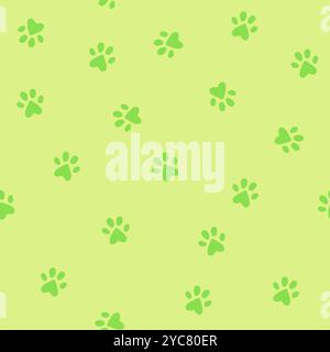 Cat little paws seamless pattern Stock Vector