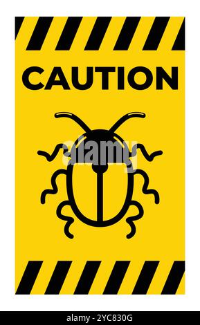 Alert Bug Numbers vector illustration icon bug designed with binary code numbers and a ...
