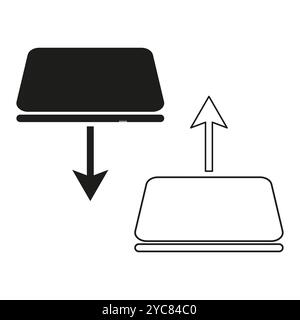 Keyboard arrow icon. Key press symbol. Input button vector. Directional arrow sign. Stock Vector