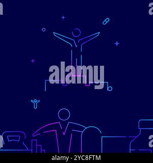 Winner of the competition gradient line icon, vector illustration Stock Vector