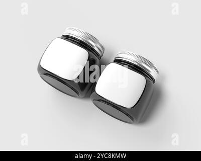 Chocolate Butter Jar Mockup Stock Photo