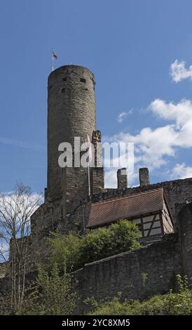 View of the castle ruin Eppstein in Hesse, Germany, Europe Stock Photo