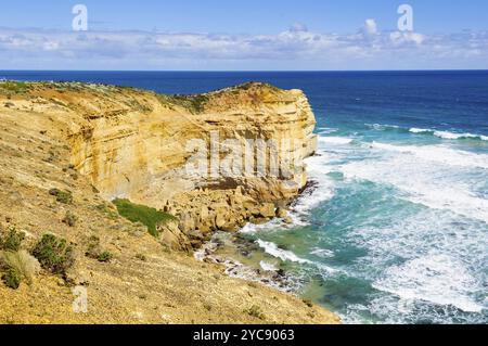 Tourists admire the iconic Twelve Apostles from the Castle Rock lookout, Port Campbell, Victoria, Australia, Oceania Stock Photo