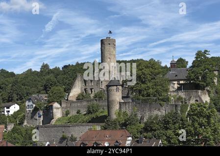 View of the castle ruin Eppstein in Hesse, Germany, Europe Stock Photo