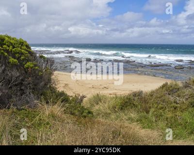 Beach in the Marengo Reefs Marine Sanctuary, Marengo, Victoria, Australia, Oceania Stock Photo