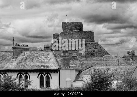 Launceston Castle B&W Stock Photo