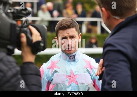 Flat Championship Horse Racing Jockey Oisin Murphy pictured at Goodwood Racecourse, Chichester, West Sussex, UK. Stock Photo