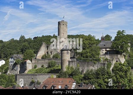 View of the castle ruin Eppstein in Hesse, Germany, Europe Stock Photo