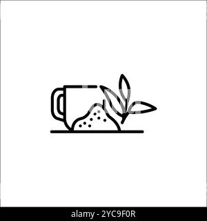 Herbal tea icon Stock Vector