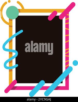 Modern Design Trends: The Use of Abstract Frames Stock Vector