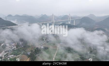 Xingyi, China. 22nd Oct, 2024. A photo taken on October 22, 2024, shows the scenery of Malinghe River Bridge in Xingyi, China, on October 22, 2024. (Photo by Costfoto/NurPhoto) Credit: NurPhoto SRL/Alamy Live News Stock Photo