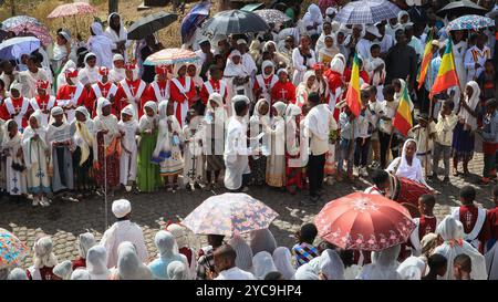 Ethiopia, Lalibela, January 2024: celebrations of Timket, Ethiopia's