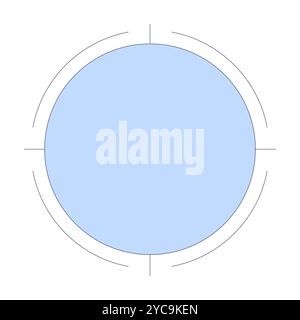 Sniper sight 2D cartoon object Stock Vector