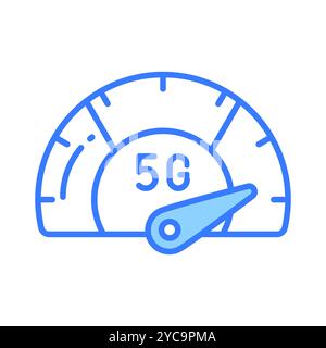 Check this carefully crafted 5G speed icon in trendy style, premium vector Stock Vector