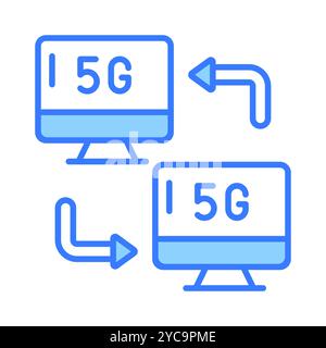 Check this carefully crafted 5G network icon in trendy style, premium vecto Stock Vector