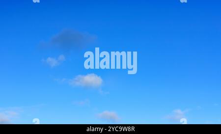 Beautiful blue sky with a few clouds. Stock Photo