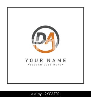 Vector Template for Initial Letter DA Logo - Elegant Monogram Logo for Alphabet D and A Stock Vector
