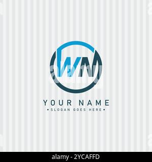 Initial WN Vector Logo - Elegant Monogram Template for letter W and N for your Business Stock Vector