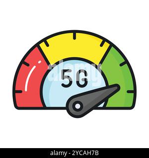 Check this carefully crafted 5G speed icon in trendy style, premium vector Stock Vector