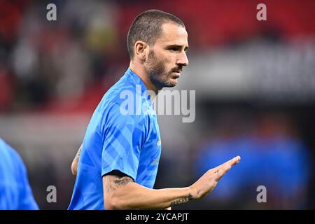 Budapest, Ungheria. 26th Sep, 2022. Foto Fabio Ferrari/LaPresse 26 Settembre 2022 - Budapest, Ungheria - sport, calcio - Ungheria vs Italia - Uefa Nations League - Gruppo C Giornata 6/6 - Stadio Puskas Arena Park.Nella foto: Leonardo Bonucci (Italy)September 26, 2022 Budapest, Hungary - sport soccer- Uefa Nations League - Group C 6/6 - Stadium Puskas Arena Park.-Park.In the pic:Leonardo Bonucci (Italy) Credit: LaPresse/Alamy Live News Stock Photo