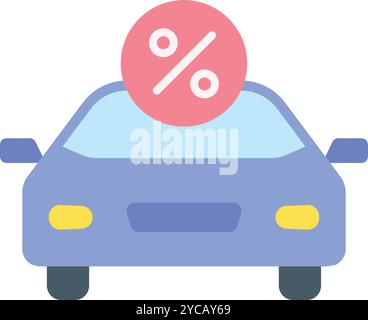Auto Loan icon vector image. Suitable for mobile application web application and print media. Stock Vector