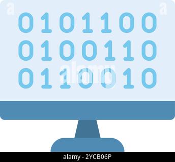Binary Code icon vector image. Suitable for mobile application web application and print media. Stock Vector