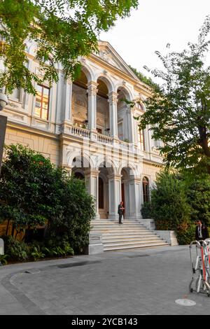 Istanbul, Turkiye - OCT 8, 2024: The entrance of the Soho House Istanbul in Beyoglu. Soho House is hosted by the former USA consulate building. Stock Photo