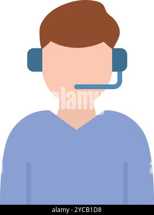 Call Center Agent icon vector image. Suitable for mobile application web application and print media. Stock Vector