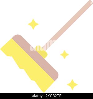 Cleaning Brush icon vector image. Suitable for mobile application web application and print media. Stock Vector