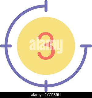 Countdown icon vector image. Suitable for mobile application web application and print media. Stock Vector