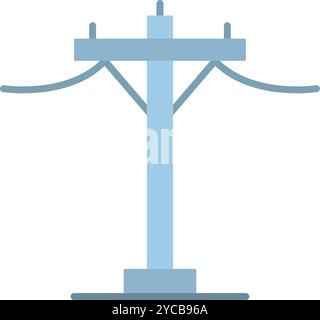 Electric Pole icon vector image. Suitable for mobile application web application and print media. Stock Vector