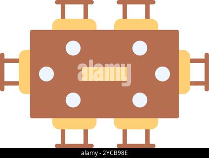 Dining Table icon vector image. Suitable for mobile application web application and print media. Stock Vector