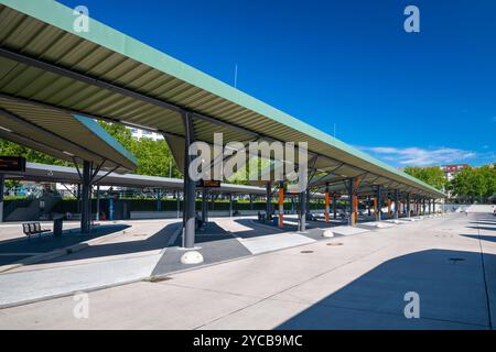 Central Bus Station ZOB, Messedamm, Westend, Charlottenburg, Berlin, Germany, Zentraler Omnibusbahnhof ZOB, Deutschland Stock Photo