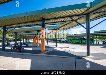 Central Bus Station ZOB, Messedamm, Westend, Charlottenburg, Berlin, Germany, Zentraler Omnibusbahnhof ZOB, Deutschland Stock Photo