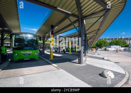 Central Bus Station ZOB, Flixbus, Messedamm, Westend, Charlottenburg, Berlin, Germany, Zentraler Omnibusbahnhof ZOB, Deutschland Stock Photo