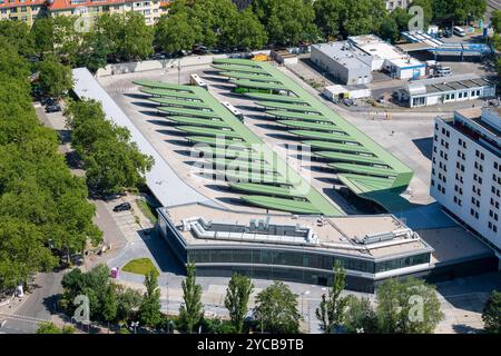 Central Bus Station ZOB, Messedamm, Westend, Charlottenburg, Berlin, Germany, Zentraler Omnibusbahnhof ZOB, Deutschland Stock Photo