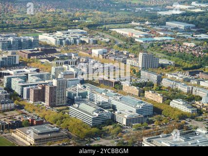 The centre of the city of Milton Keynes, a New Town, Buckinghamshire, South East England, UK Stock Photo