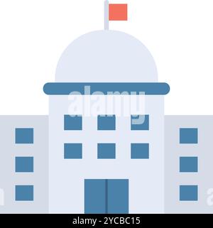 Government icon vector image. Suitable for mobile application web application and print media. Stock Vector