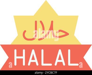 Halal icon vector image. Suitable for mobile application web application and print media. Stock Vector